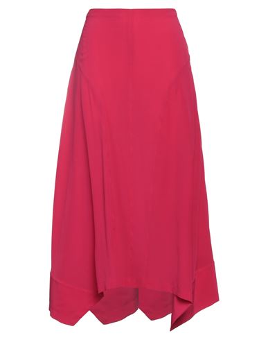 Stella Mccartney Woman Midi Skirt Fuchsia Size 0 Silk In Pink