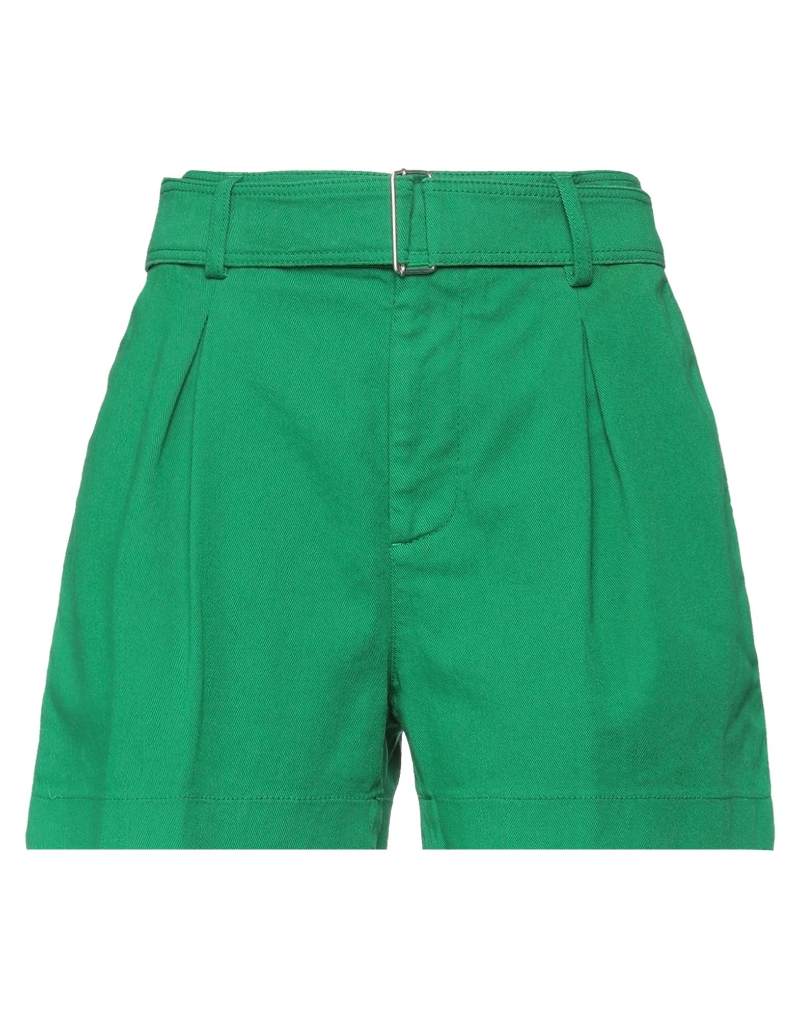 Shop Ndegree21 Woman Shorts & Bermuda Shorts Green Size 4 Cotton, Elastane