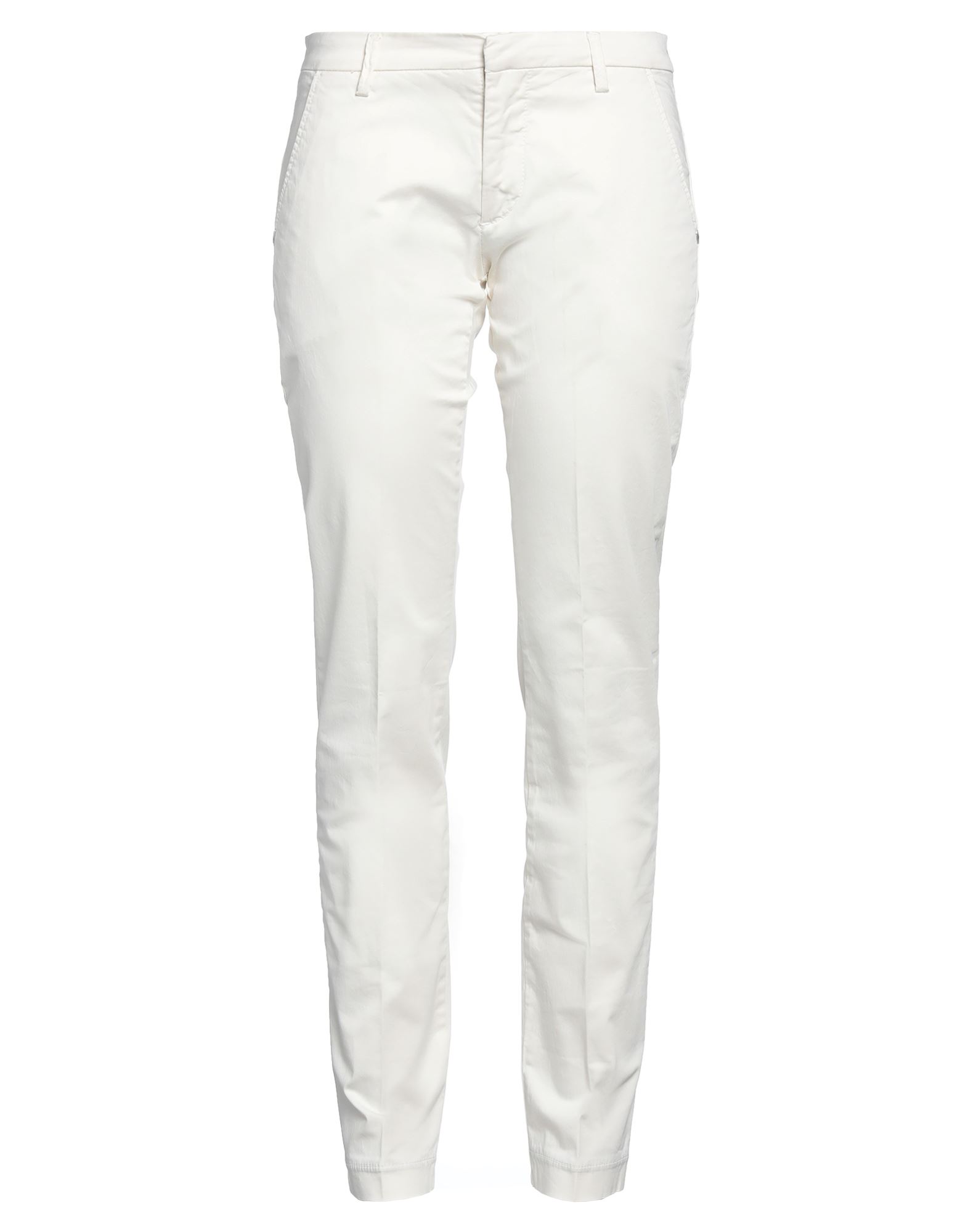 Shop Michael Coal Woman Pants Cream Size 29 Cotton, Elastane In White