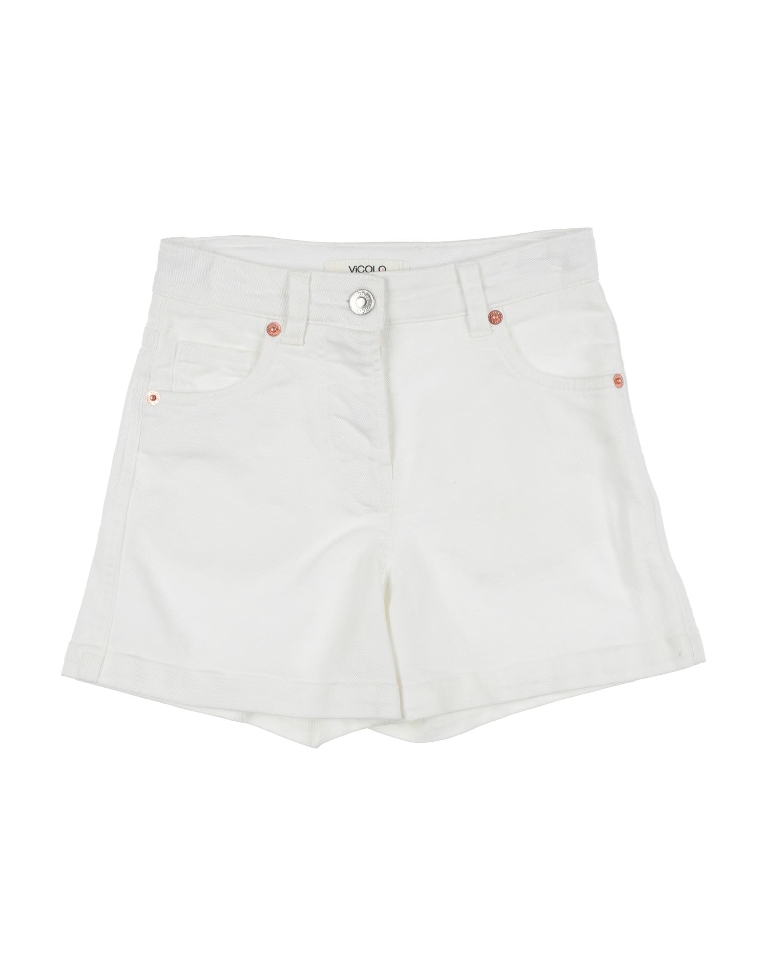 Vicolo Kids' Denim Shorts In White