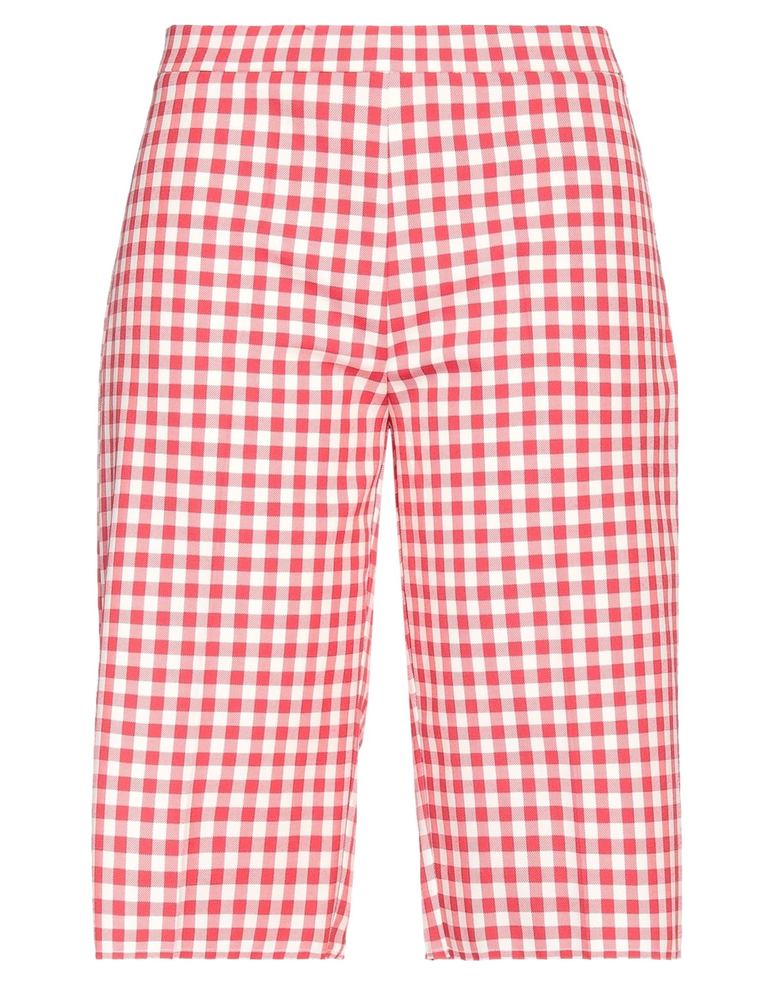 Shop Douuod Woman Shorts & Bermuda Shorts Red Size 6 Polyester, Virgin Wool
