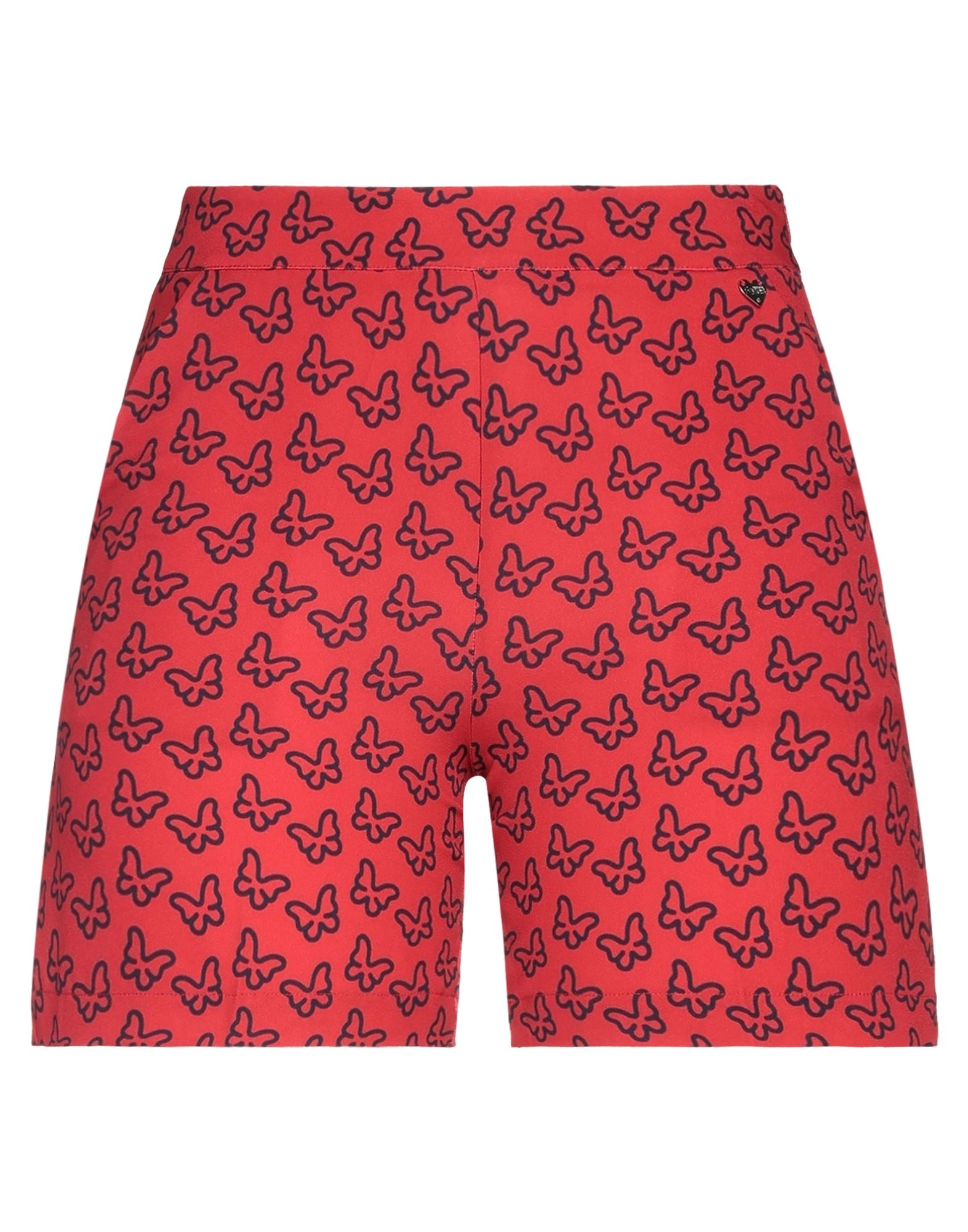 Blugirl Blumarine Woman Shorts & Bermuda Shorts Red Size 6 Polyester, Elastane