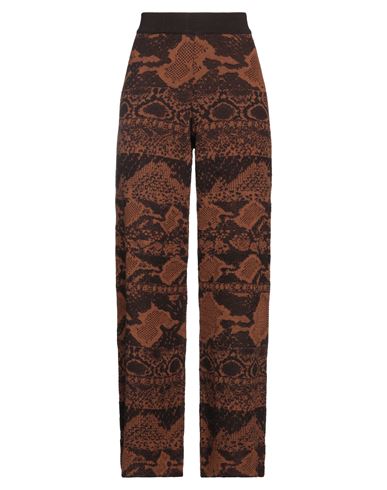 Akep Woman Pants Brown Size 8 Merino Wool, Acrylic