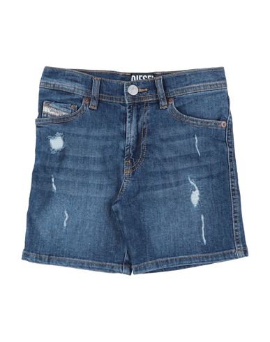 Diesel Toddler Boy Denim Shorts Blue Size 6 Cotton, Elastane, Bovine Leather In Blue