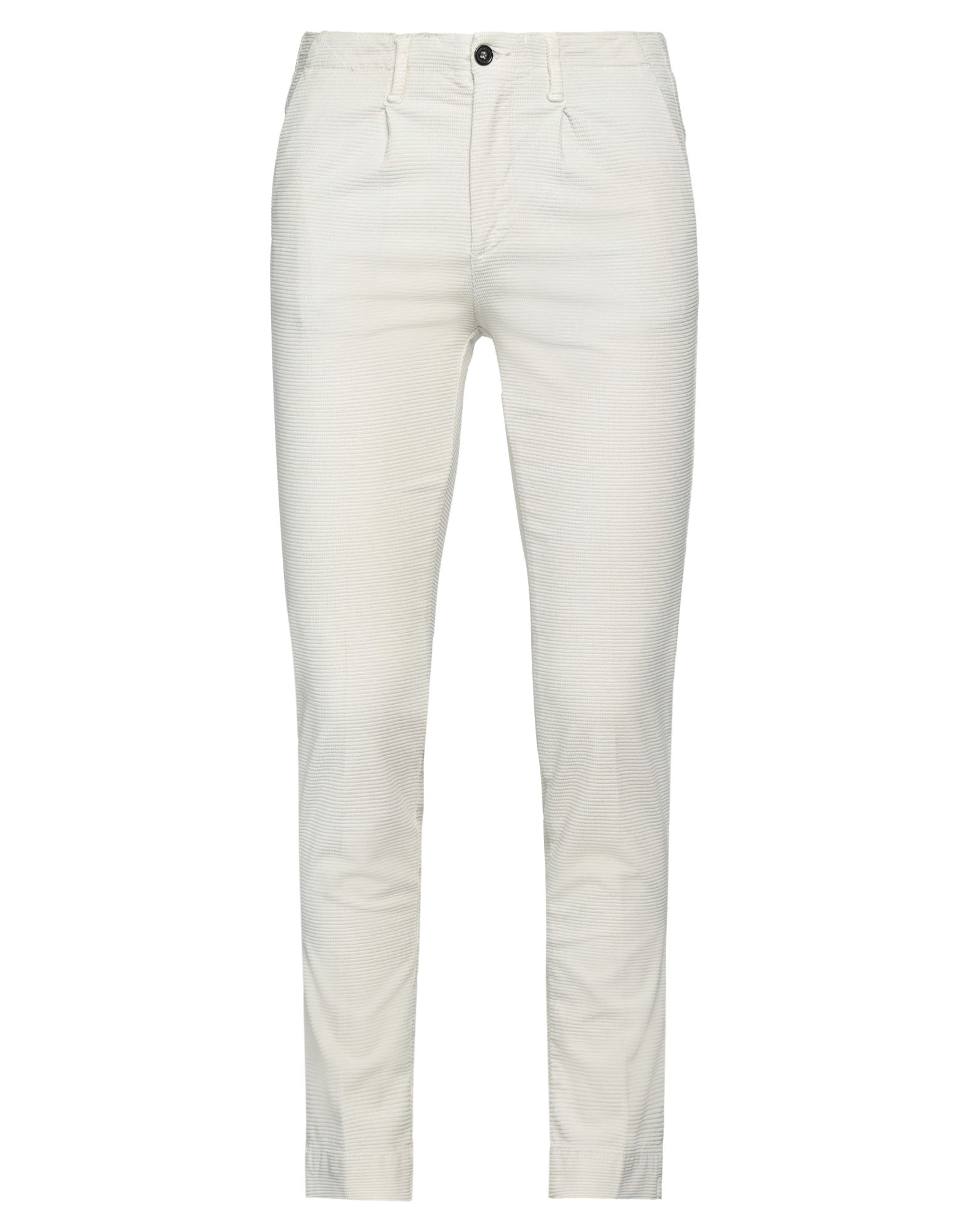 QB24 QB24 MAN PANTS IVORY SIZE 30 COTTON, ELASTANE