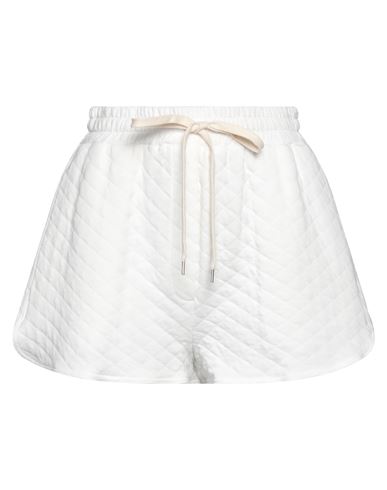 Vicolo Woman Shorts & Bermuda Shorts White Size S Cotton, Polyamide, Polyester, Elastane