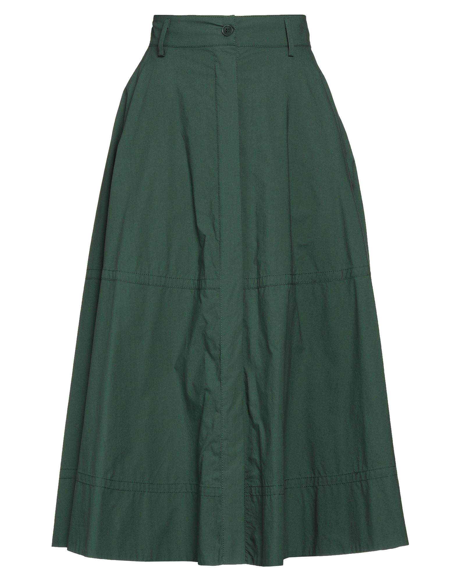 P.a.r.o.s.h Midi Skirts In Dark Green