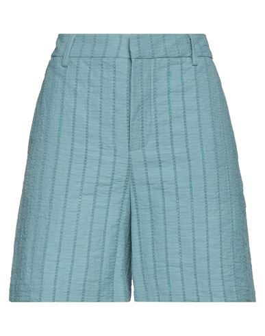 Alysi Woman Shorts & Bermuda Shorts Pastel Blue Size 2 Cotton, Polyester