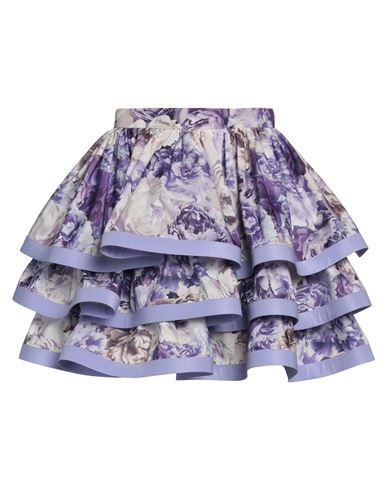 Elisabetta Franchi Woman Mini Skirt Lilac Size 8 Polyester In Purple