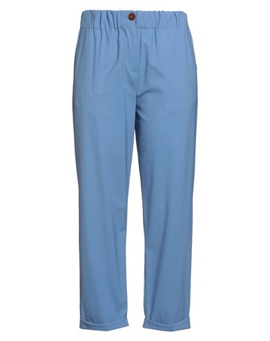 Alysi Woman Pants Light Blue Size 6 Virgin Wool, Lycra In Blue
