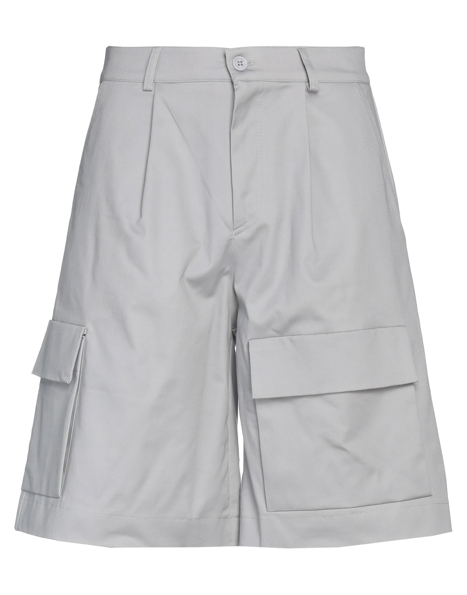 Family First Milano Man Shorts & Bermuda Shorts Grey Size 26 Cotton, Elastane