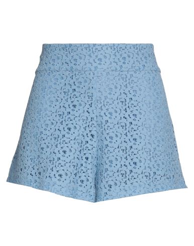 Amen Woman Shorts & Bermuda Shorts Azure Size 12 Cotton, Polyamide In Blue
