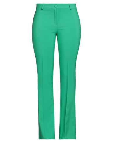 Siste's Woman Pants Green Size L Polyester, Elastane