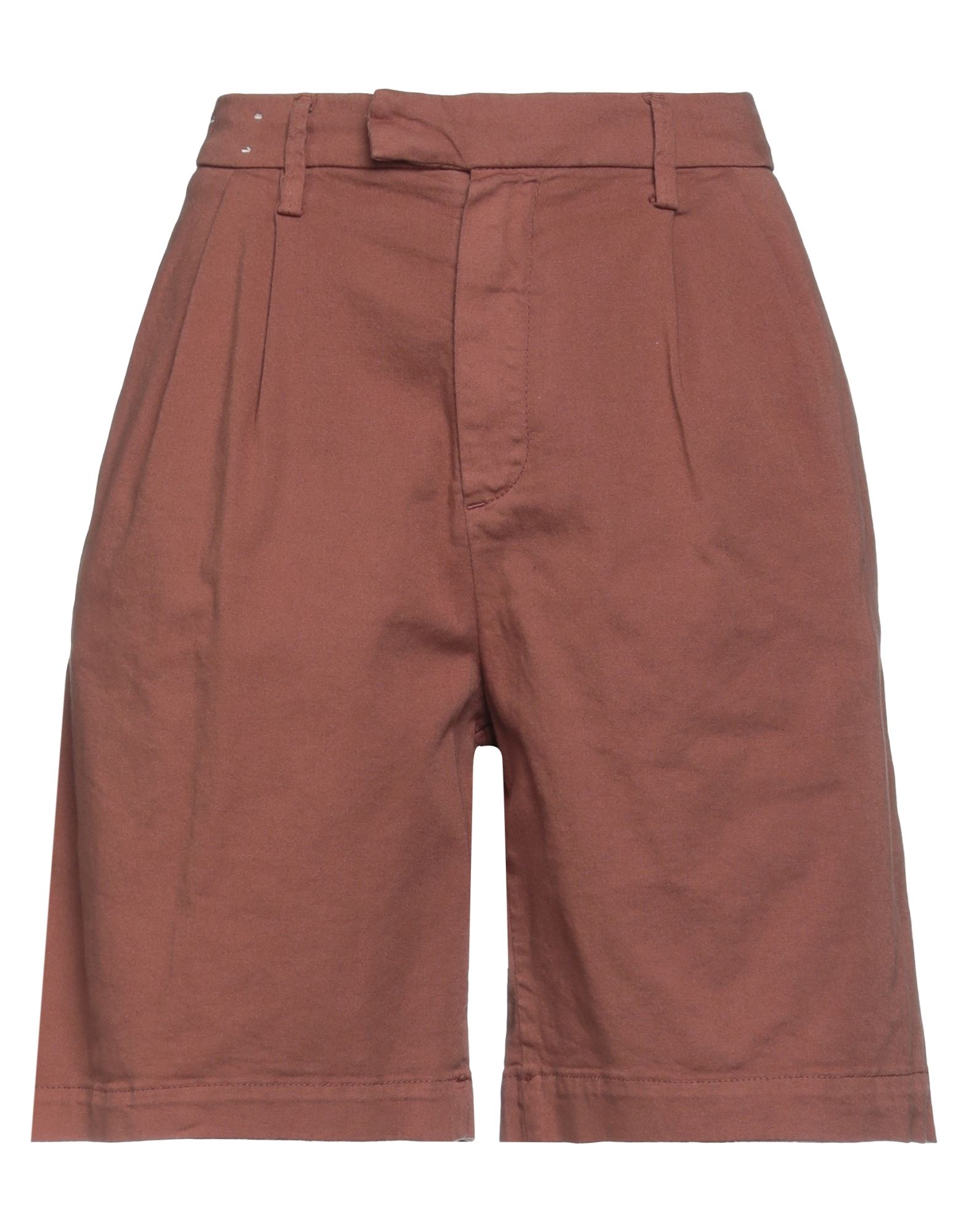 Alysi Woman Shorts & Bermuda Shorts Brown Size 29 Cotton, Elastane