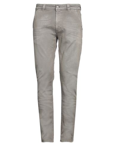 Shop Barmas Man Jeans Taupe Size 34 Cotton, Elastane In Grey
