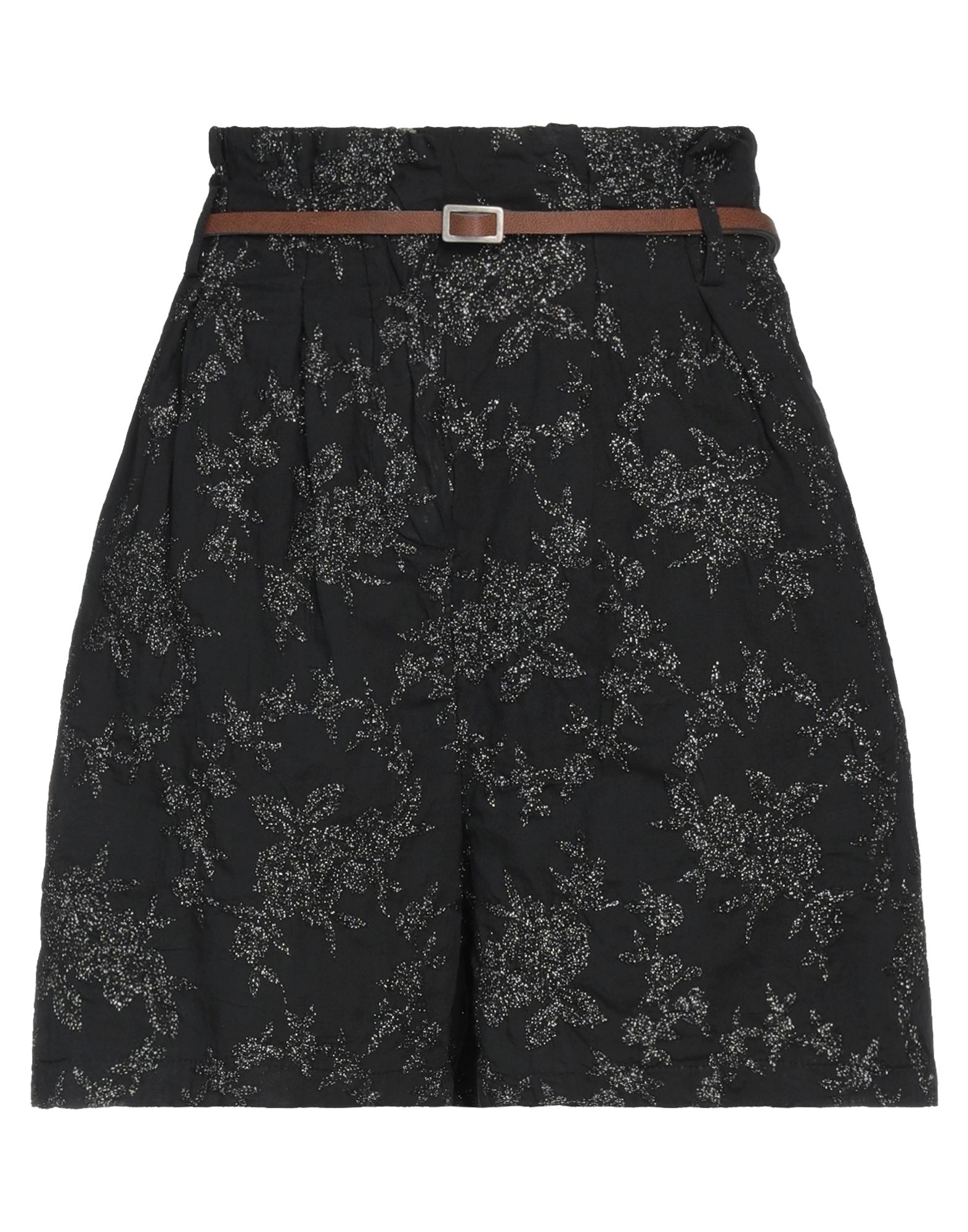 Haveone Woman Shorts & Bermuda Shorts Black Size Xs Cotton, Lurex