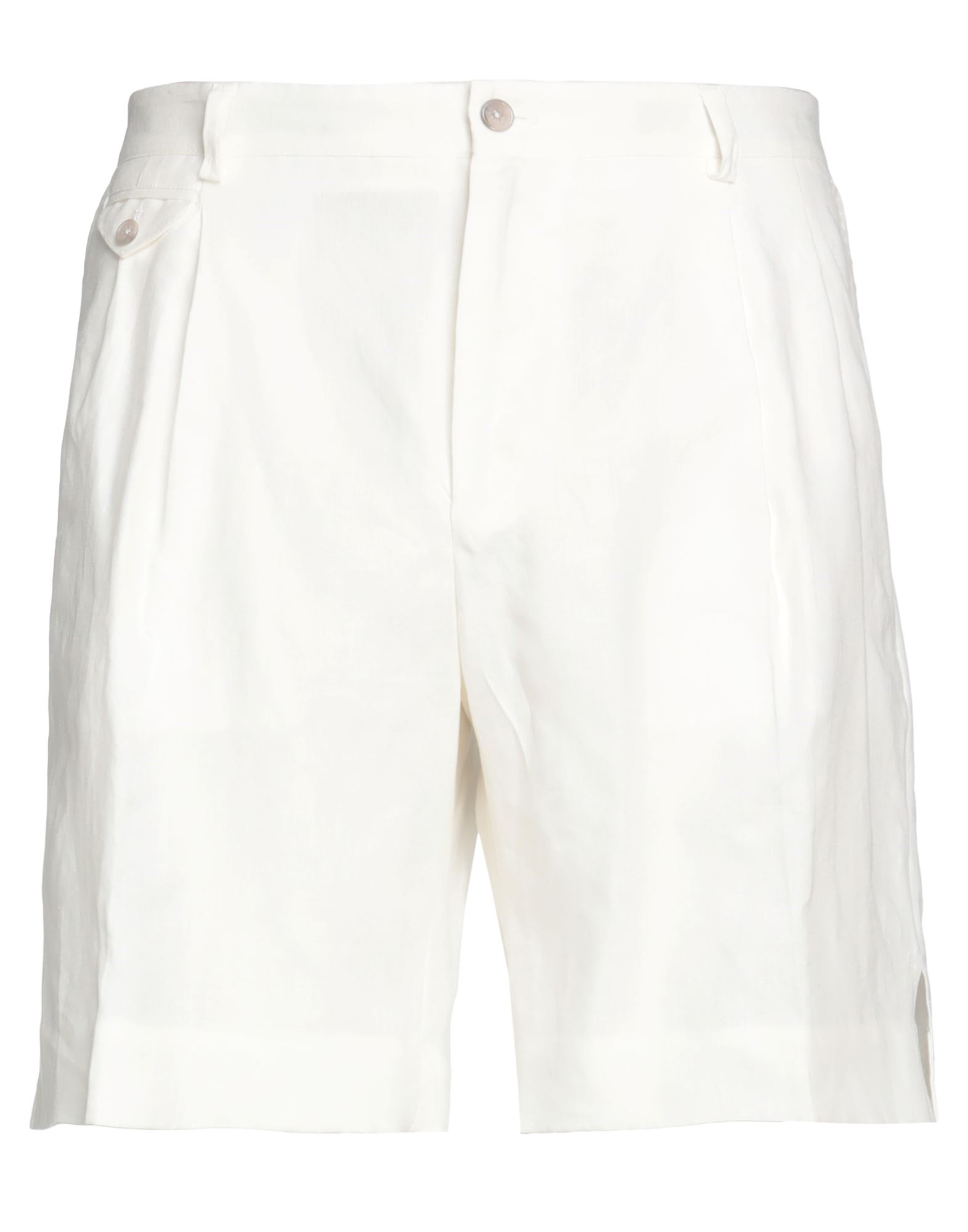 Dolce & Gabbana Man Shorts & Bermuda Shorts White Size 34 Linen