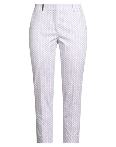 Peserico Woman Pants Lilac Size 12 Cotton, Elastane In White