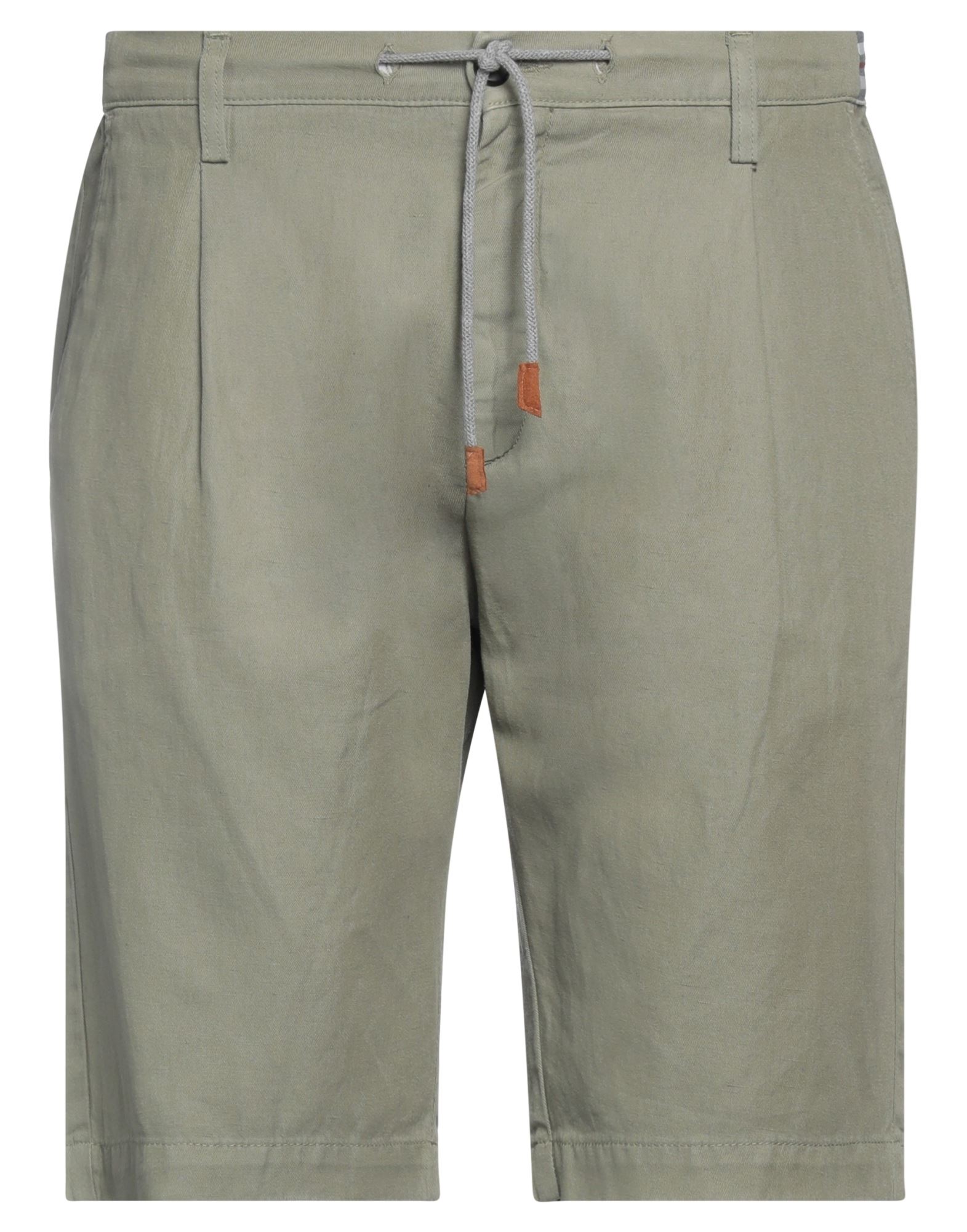 Eleventy Man Shorts & Bermuda Shorts Military Green Size 30 Cotton, Linen