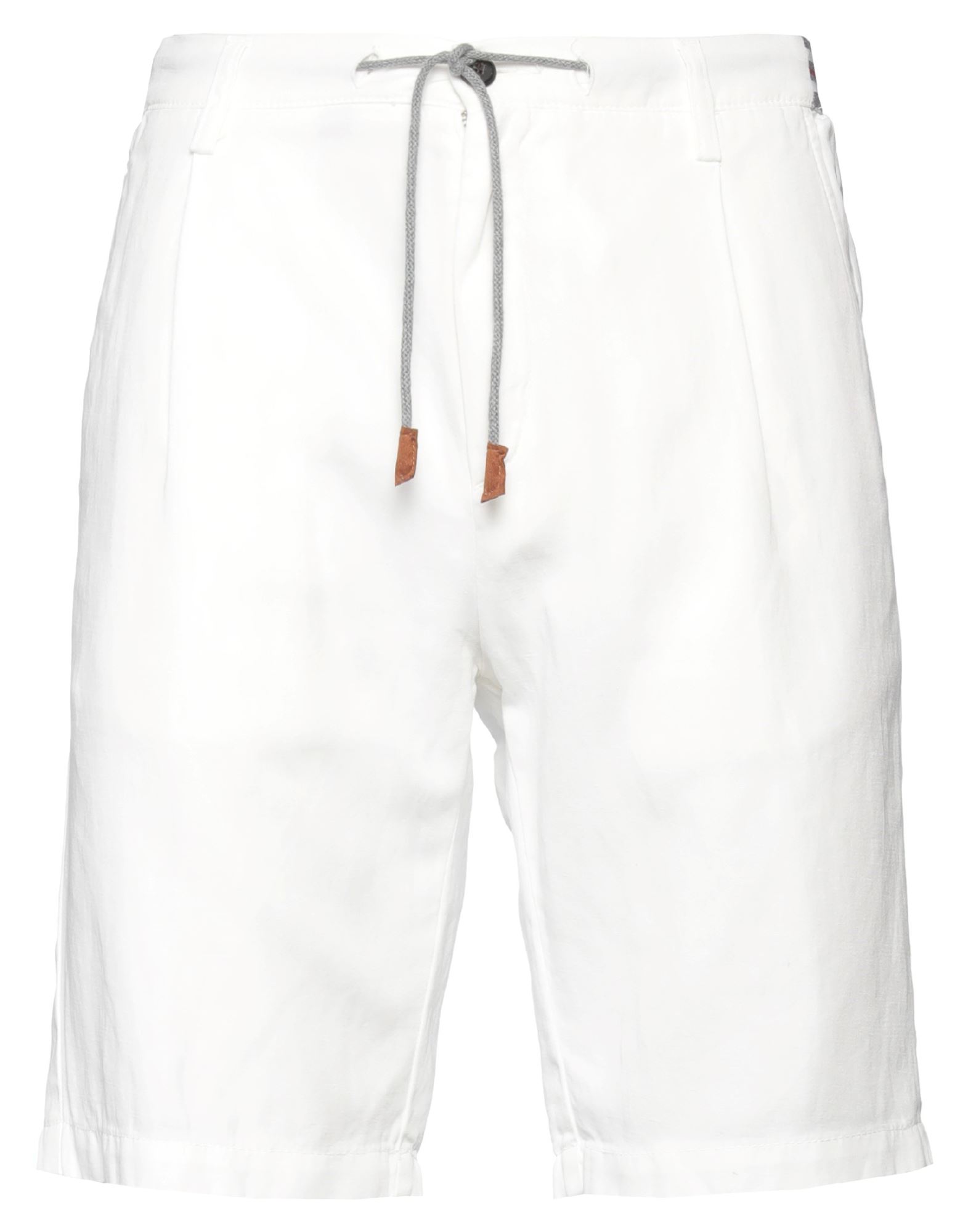 Eleventy Man Shorts & Bermuda Shorts White Size 29 Cotton, Linen