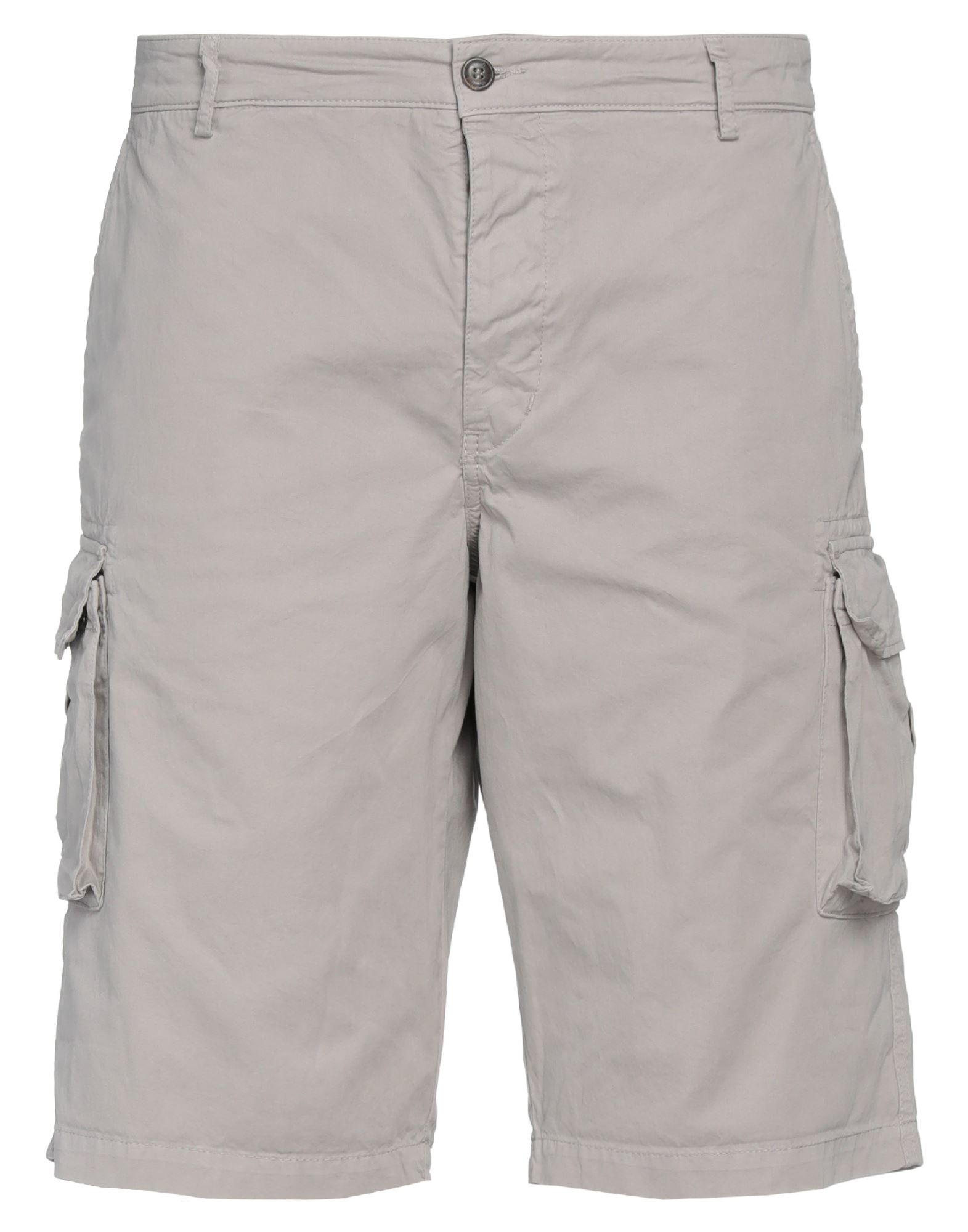 Shop 40weft Man Shorts & Bermuda Shorts Light Grey Size 42 Cotton