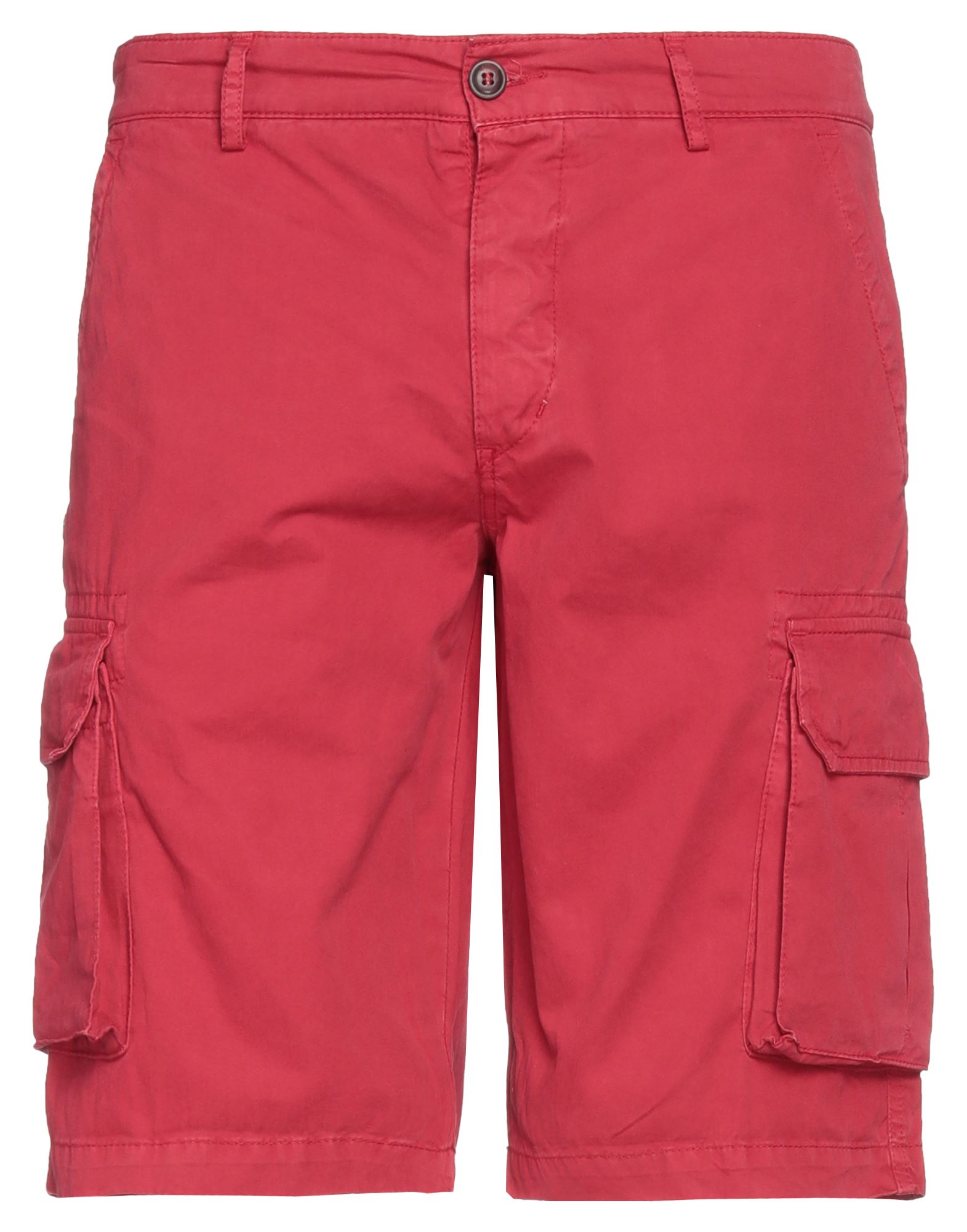 40weft Man Shorts & Bermuda Shorts Brick Red Size 28 Cotton
