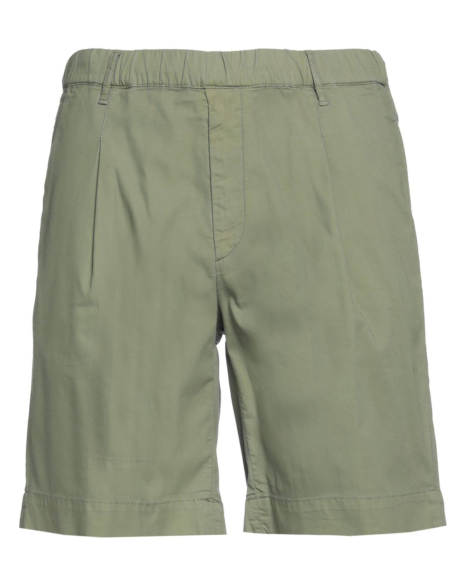 40weft Man Shorts & Bermuda Shorts Military Green Size 34 Cotton, Nylon, Elastane