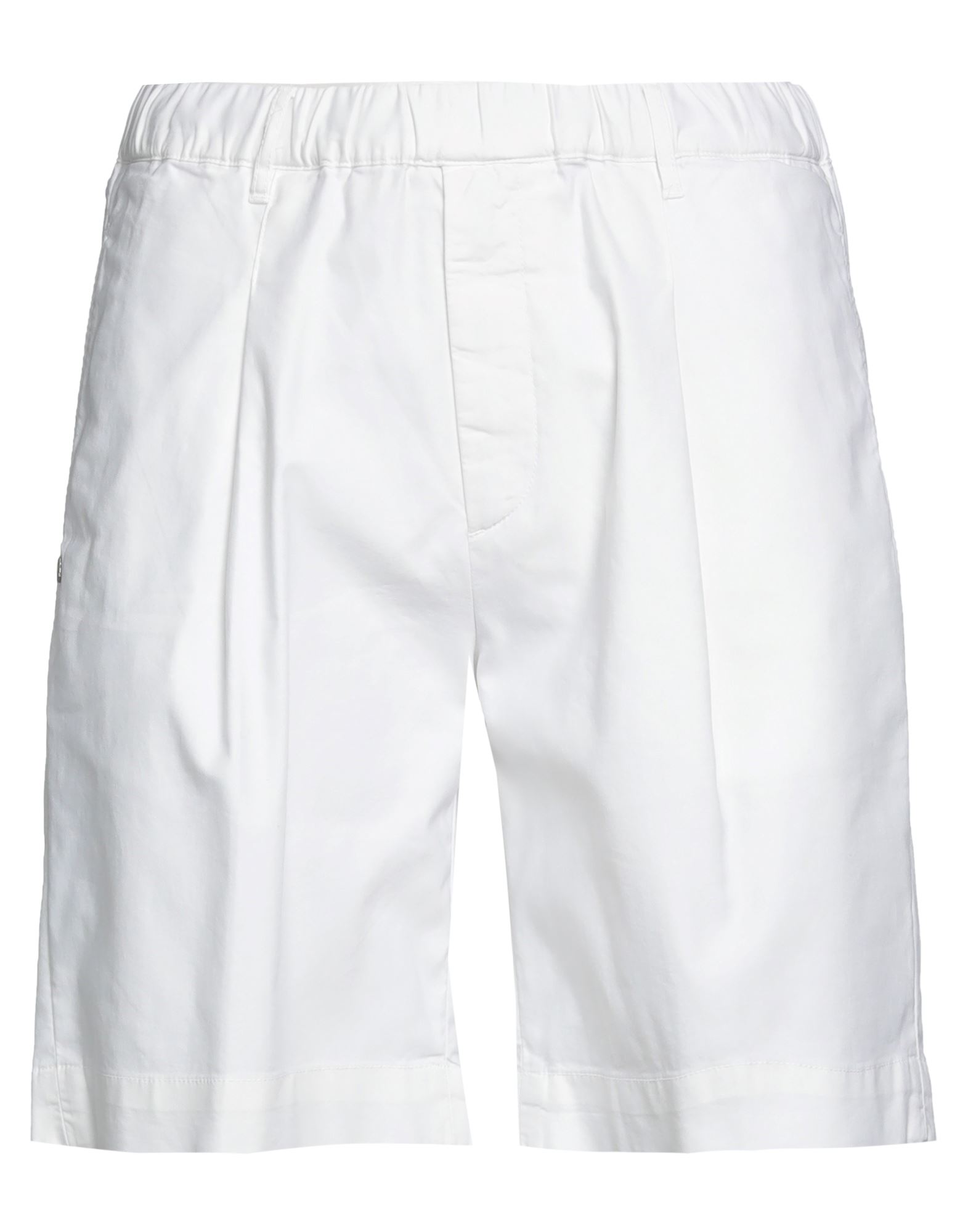 40weft Man Shorts & Bermuda Shorts White Size 30 Cotton, Nylon, Elastane