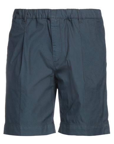 40weft Man Shorts & Bermuda Shorts Navy Blue Size 34 Cotton, Nylon, Elastane