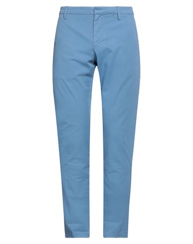 Dondup Man Pants Pastel Blue Size 35 Cotton, Elastane