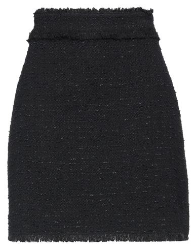 Pinko Woman Mini Skirt Black Size 10 Cotton, Acrylic, Polyester, Polyamide, Viscose