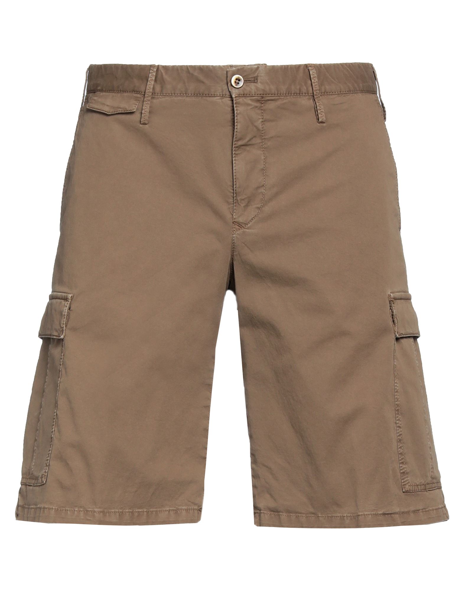 Pt Torino Man Shorts & Bermuda Shorts Green Size 34 Cotton, Elastane