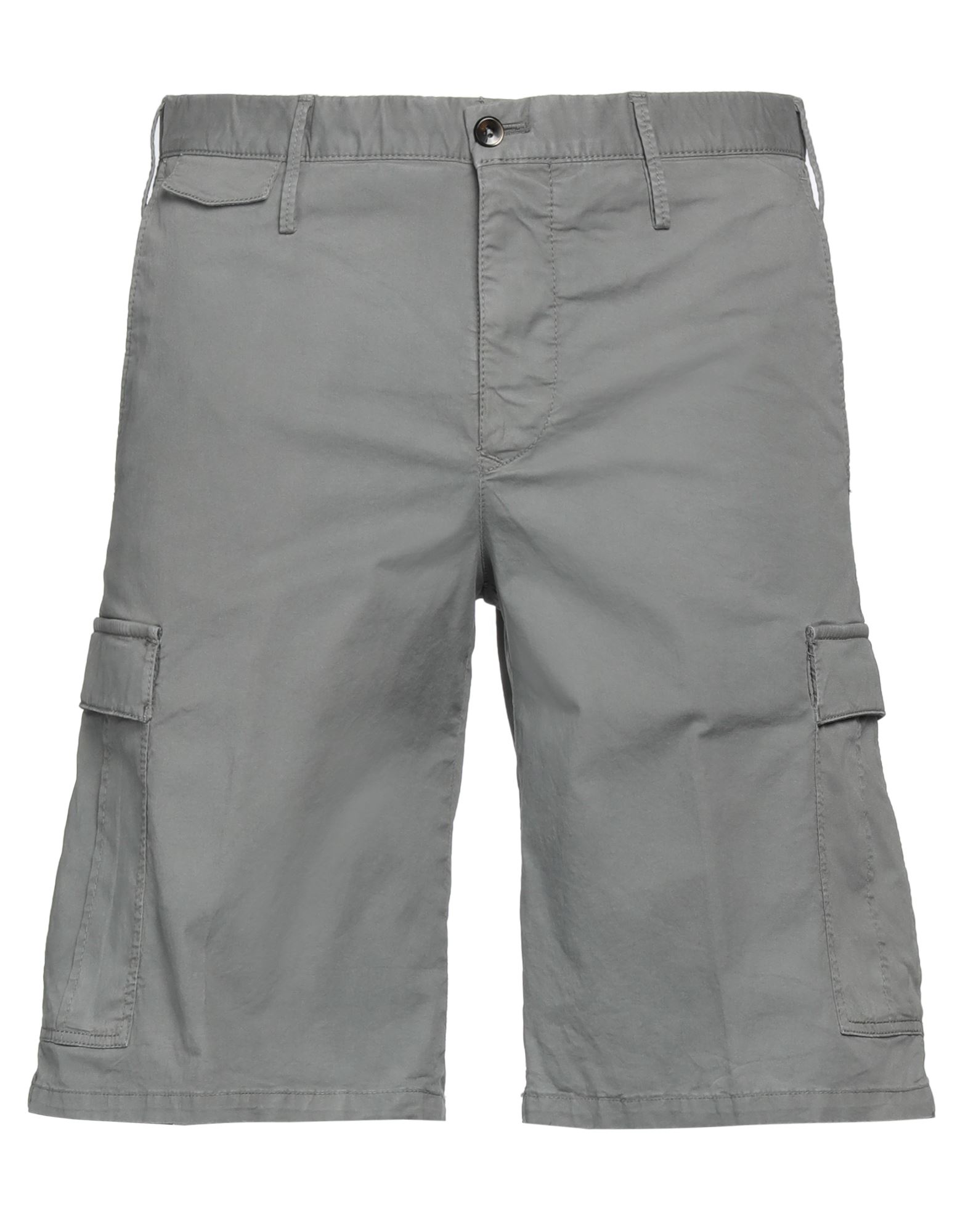 Pt Torino Man Shorts & Bermuda Shorts Grey Size 32 Cotton, Elastane