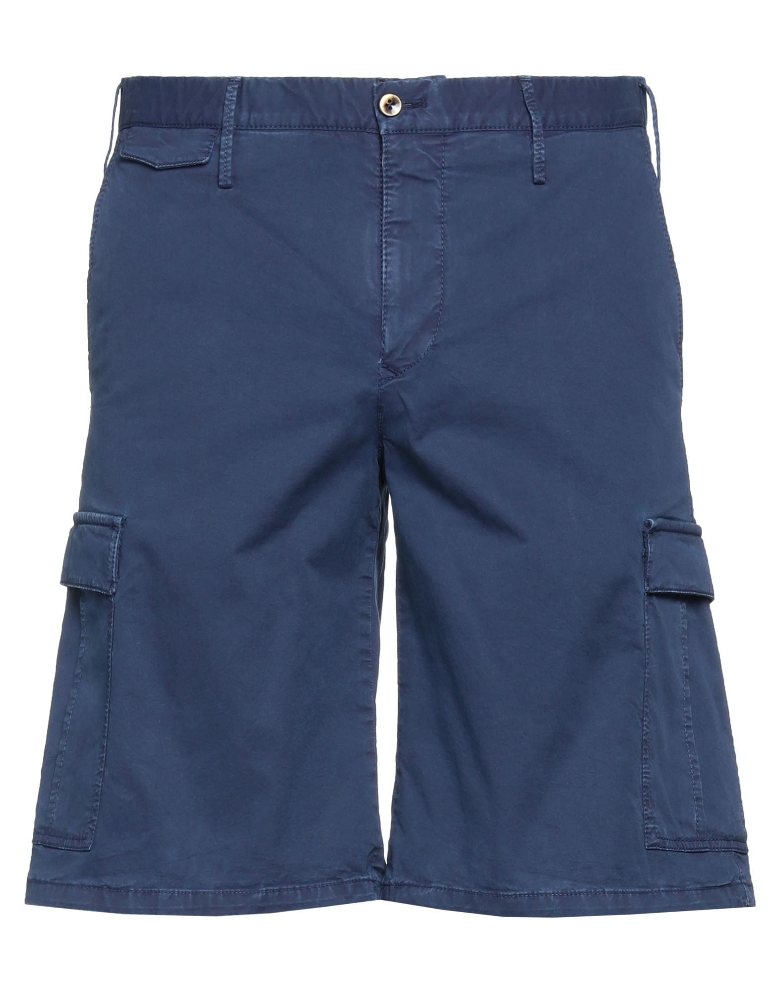 Pt Torino Man Shorts & Bermuda Shorts Blue Size 34 Cotton, Elastane