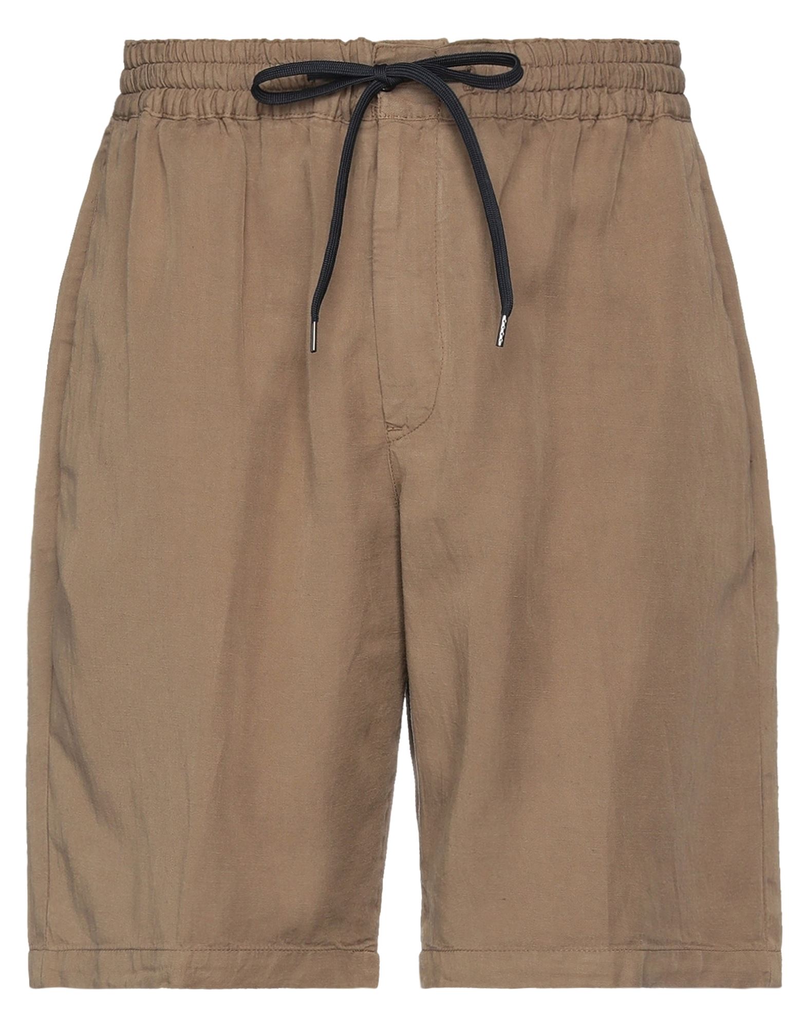 Pt Torino Man Shorts & Bermuda Shorts Khaki Size 34 Lyocell, Linen, Cotton In Beige