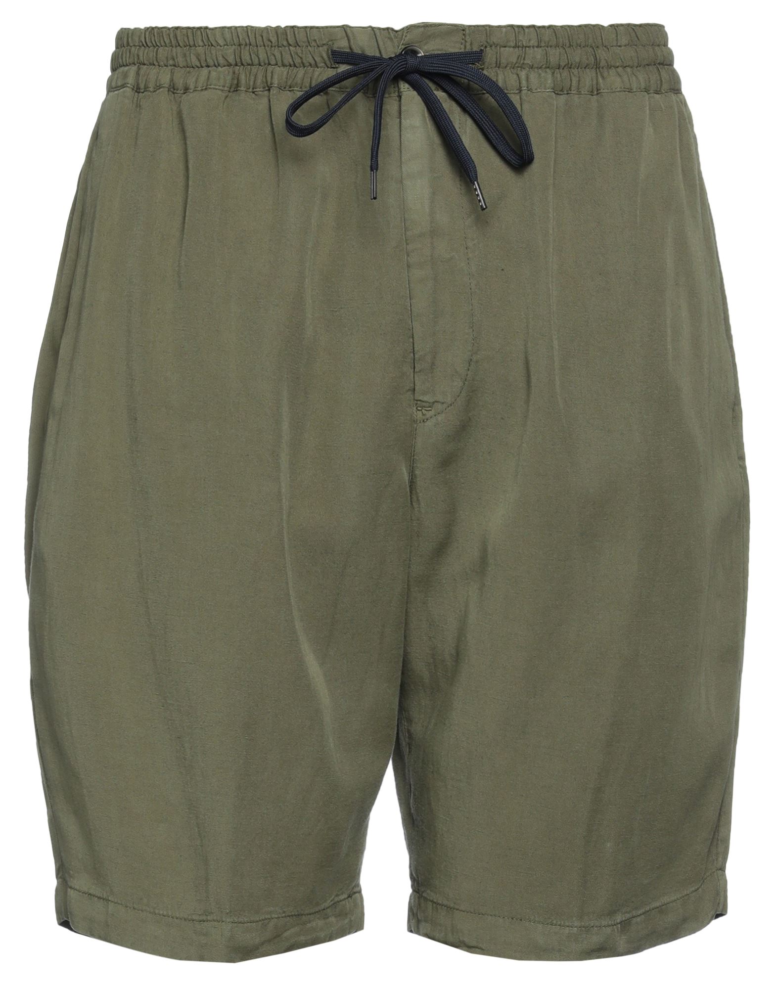 Pt Torino Man Shorts & Bermuda Shorts Green Size 38 Lyocell, Linen, Cotton