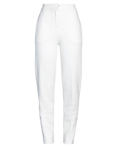 Lamberto Losani Woman Pants White Size 6 Cotton, Polyester, Silk
