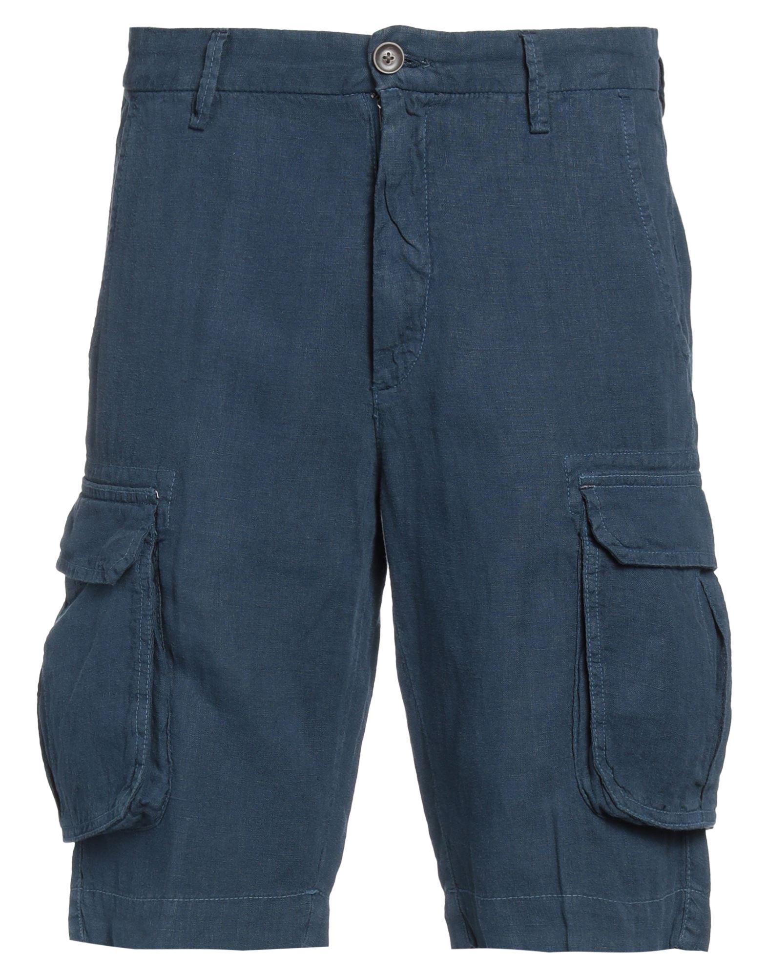 Markup Man Shorts & Bermuda Shorts Slate Blue Size 26 Linen