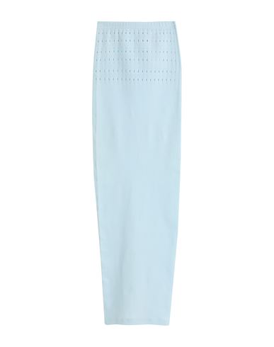 Alaïa Woman Midi Skirt Sky Blue Size 10 Polyester, Elastane