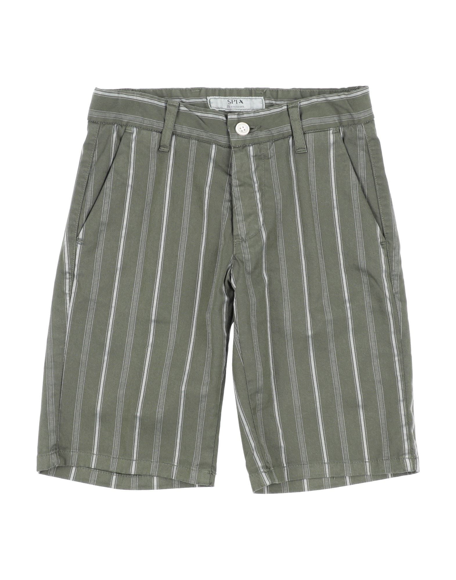 Sp1 Kids'  Toddler Boy Shorts & Bermuda Shorts Military Green Size 4 Cotton, Polyester, Elastane