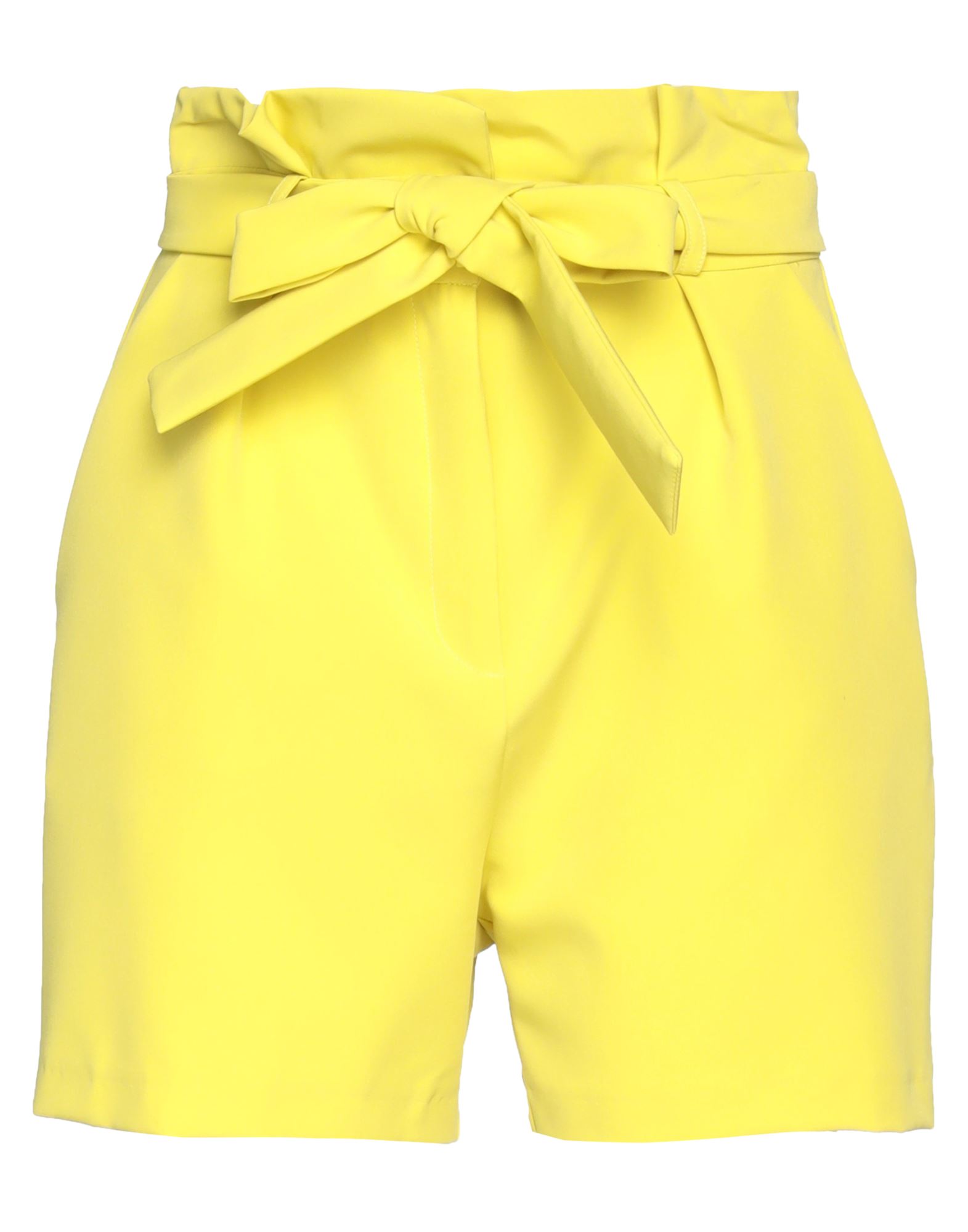 Actualee Woman Shorts & Bermuda Shorts Yellow Size 4 Polyester, Elastane