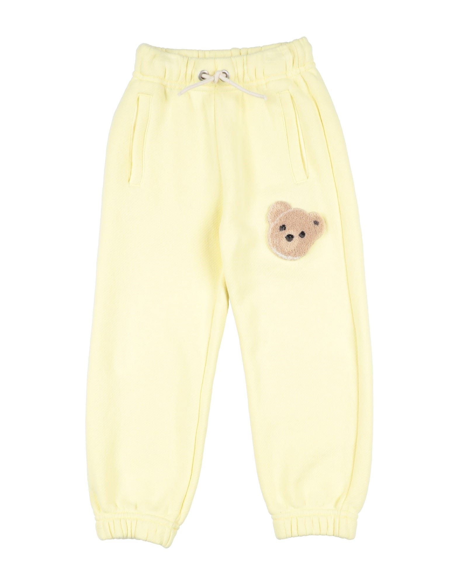 Palm Angels Kids' Pants In Yellow