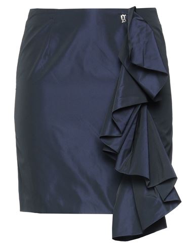 Galliano Woman Mini Skirt Midnight Blue Size 4 Polyester