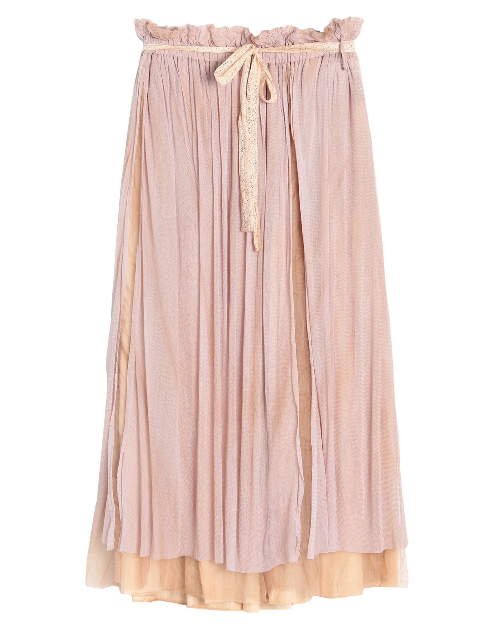 A Tentative Atelier Midi Skirts In Light Brown