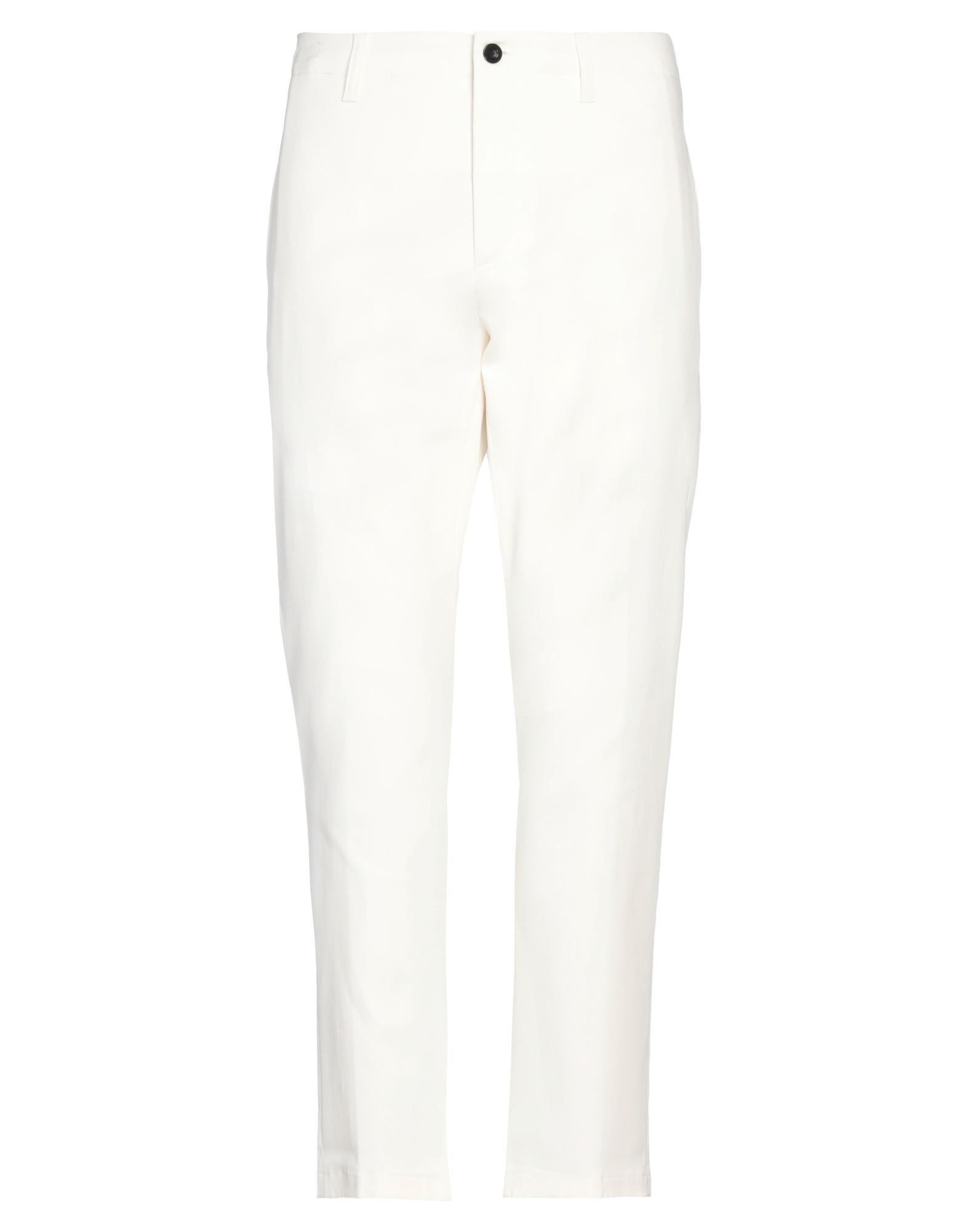 Department 5 Man Pants Ivory Size 35 Cotton, Elastane In White
