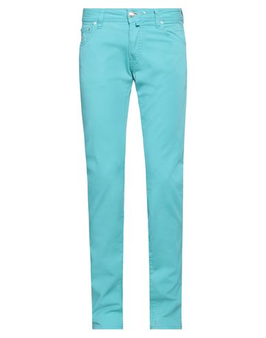 Jacob Cohёn Man Pants Turquoise Size 30 Cotton, Elastane In Blue