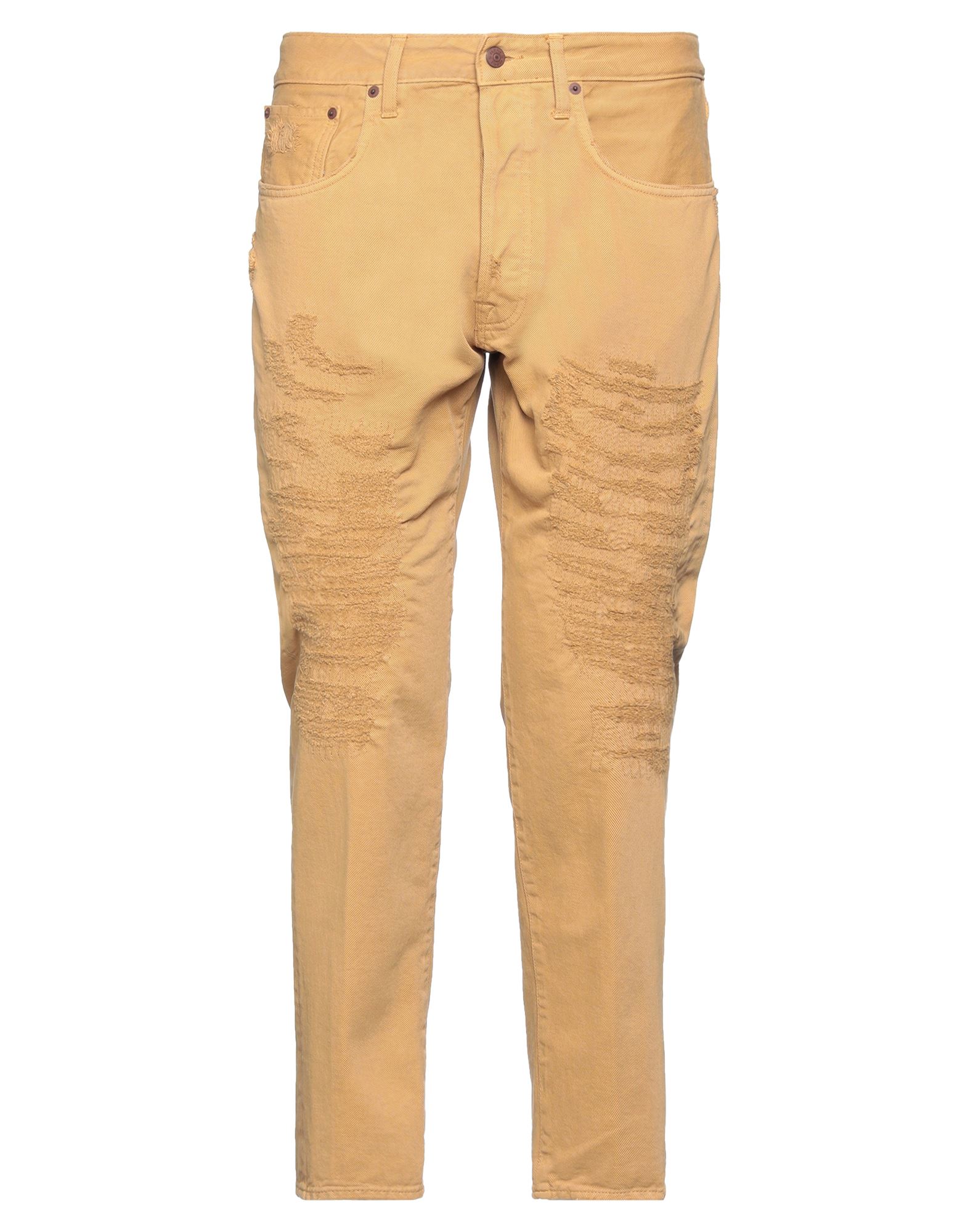 Shop People (+)  Man Pants Mustard Size 31 Cotton In Yellow
