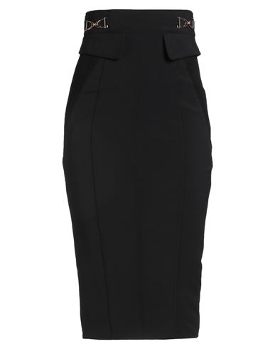 Elisabetta Franchi Woman Midi Skirt Black Size 2 Polyamide, Elastane, Viscose In Black