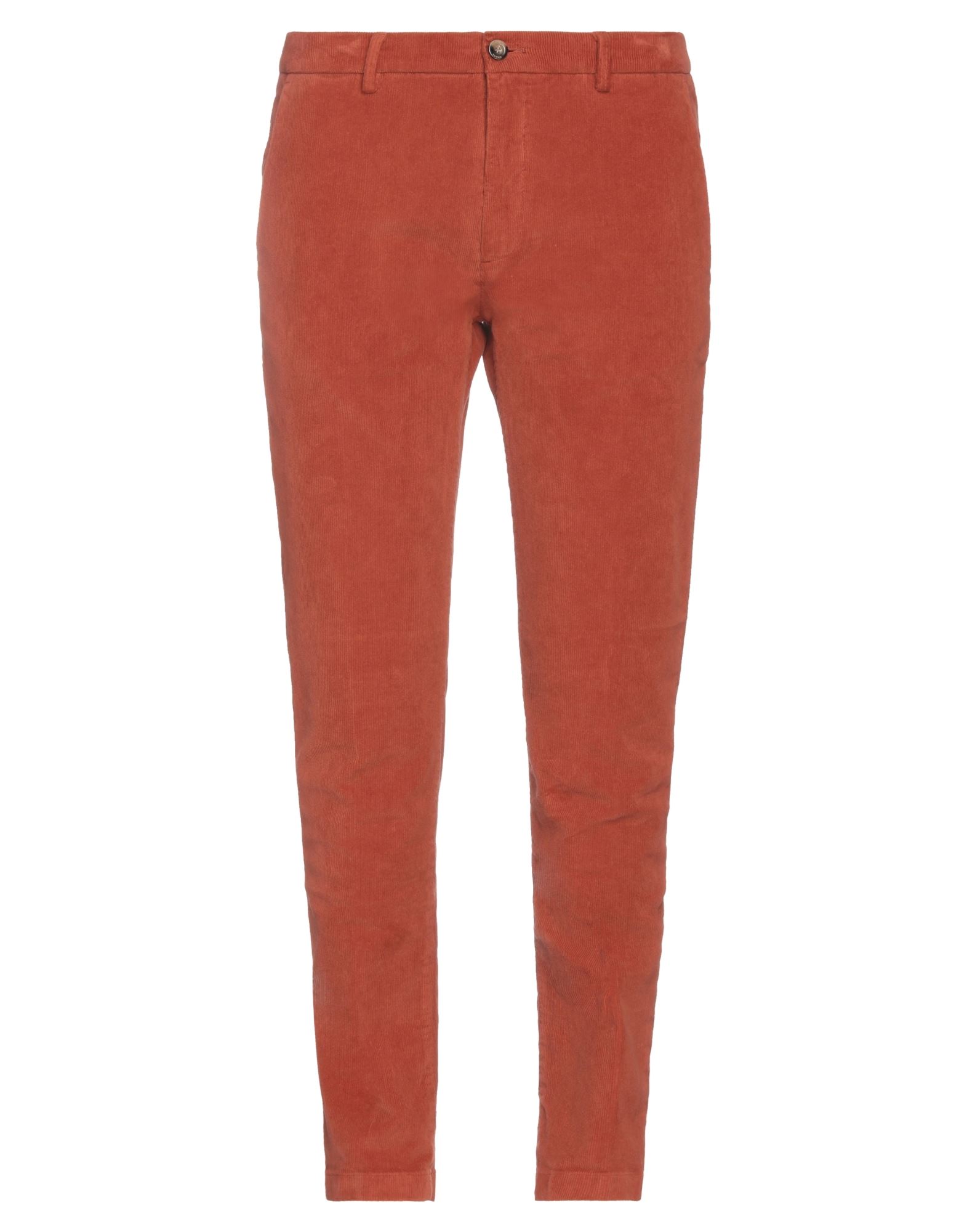 Shop Cruna Man Pants Rust Size 38 Cotton, Elastane In Red
