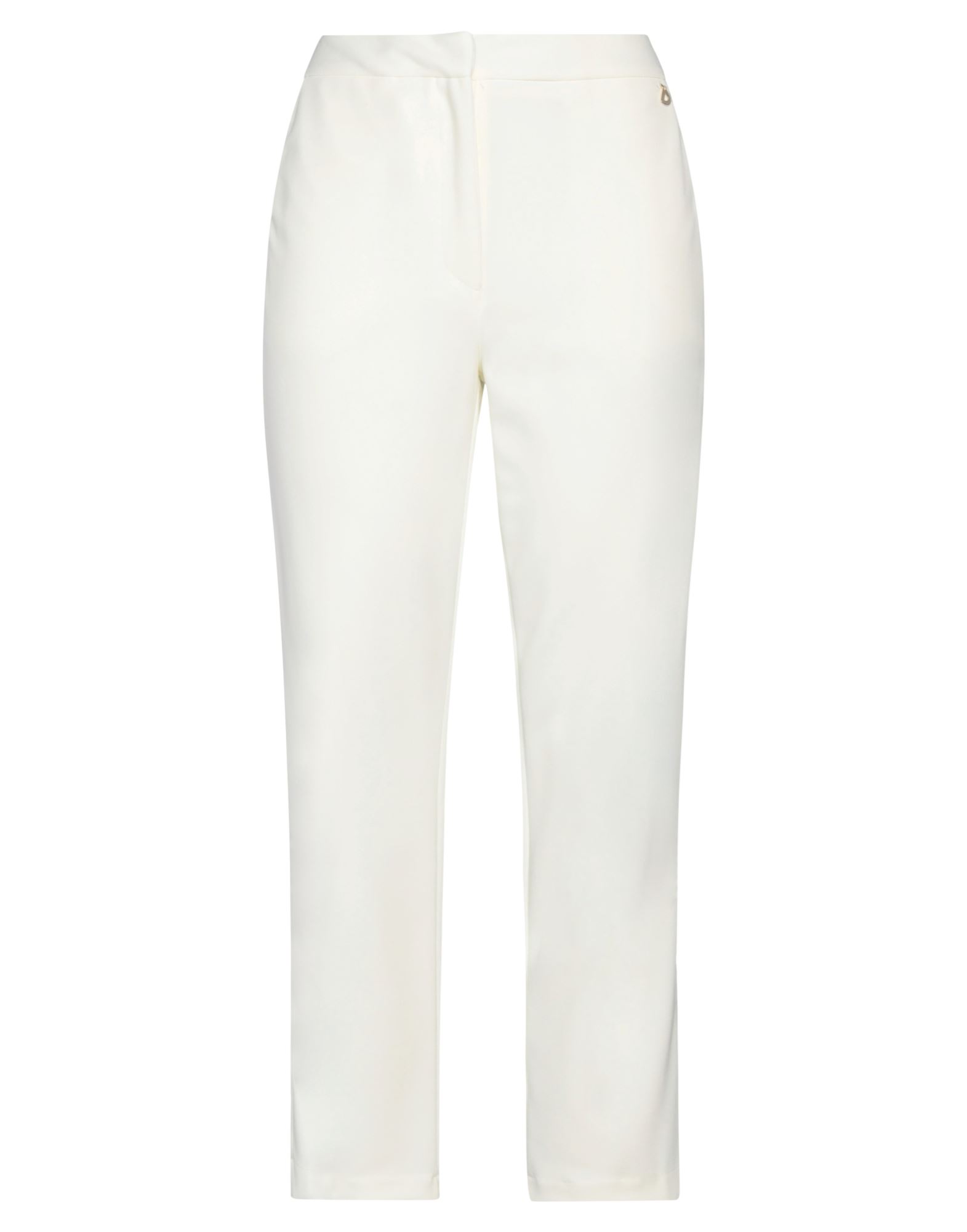 Shop Dixie Woman Pants Ivory Size M Polyester, Elastane In White